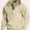 Hoodie für männer mit halbzipper – vielseitiger freizeitlook mit fronttasche und gemütlicher kapuze