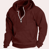 Hoodie für männer mit halbzipper – vielseitiger freizeitlook mit fronttasche und gemütlicher kapuze