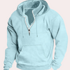 Hoodie für männer mit halbzipper – vielseitiger freizeitlook mit fronttasche und gemütlicher kapuze