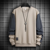 Männer sweatshirt für legere looks - trendiges langarmtop in khaki für den täglichen style