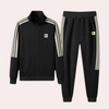 2-teiliger männer tracksuit smart casual - schwarzes zip-jackett und hose für den alltag