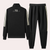 2-teiliger männer tracksuit smart casual - schwarzes zip-jackett und hose für den alltag