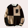 Männlicher farbblock-pullover für lässige styles - ripp-pullover für jeden anlass