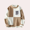 Männlicher farbblock-pullover für lässige styles - ripp-pullover für jeden anlass