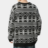 Männer strickpullover - warmer geometrisch gemusterter sweater für legere anlässe