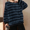 Männerpullover weicher schwarzer streifen-look - lässiger jumper für den alltag