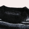 Männerpullover weicher schwarzer streifen-look - lässiger jumper für den alltag