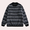 Männerpullover weicher schwarzer streifen-look - lässiger jumper für den alltag