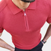 Männers zip-nacken polo-shirt - vielseitige freizeitmode für jeden tag