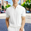 Männers poloshirt mit reissverschluss - leichtes premium-material für lässige anlässe