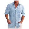 Linen freizeithemd für männer – vielseitiges langarm-button-up
