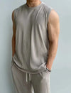 Männer ärmelloser stricktop & hosenkombination - moderne freizeitmode für den alltag