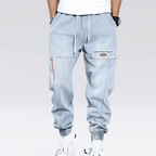 Lässige harem-hosen - denim pants für männer