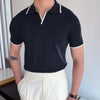Zeitloser kragen-polo - klassisches kurzarm-basis-t-shirt für männer