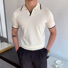 Zeitloser kragen-polo - klassisches kurzarm-basis-t-shirt für männer
