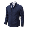 Männer zip-cardigan – strapazierfähiger strick für büro-outfits – vielseitiges layering-element
