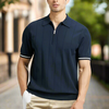Männers poloshirt mit reissverschluss - leichtes premium-material für lässige anlässe