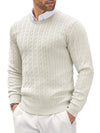Kabelstrick-pullover - vielseitige herren rundhals-strickware