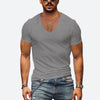 Männer v-ausschnitt t-shirt - leichtes sommeroberteil für den alltag