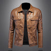 Männers lederjacke im zeitlosen biker-stil - hochwertige freizeitoberbekleidung