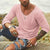 Männer langarmshirt mit lässigem schnitt für den strand – leichtes strick-tee für den alltag