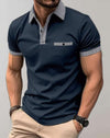 Männer polo-shirt - taillierte passform mit gemusterten akzenten