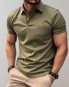 Männer polo-shirt - taillierte passform mit gemusterten akzenten