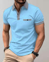Männer polo-shirt - taillierte passform mit gemusterten akzenten