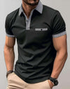 Männer polo-shirt - taillierte passform mit gemusterten akzenten