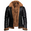 Männer sheepskin lederjacke im zeitlosen aviator-stil - luxuriöse fellfütterung für den winter