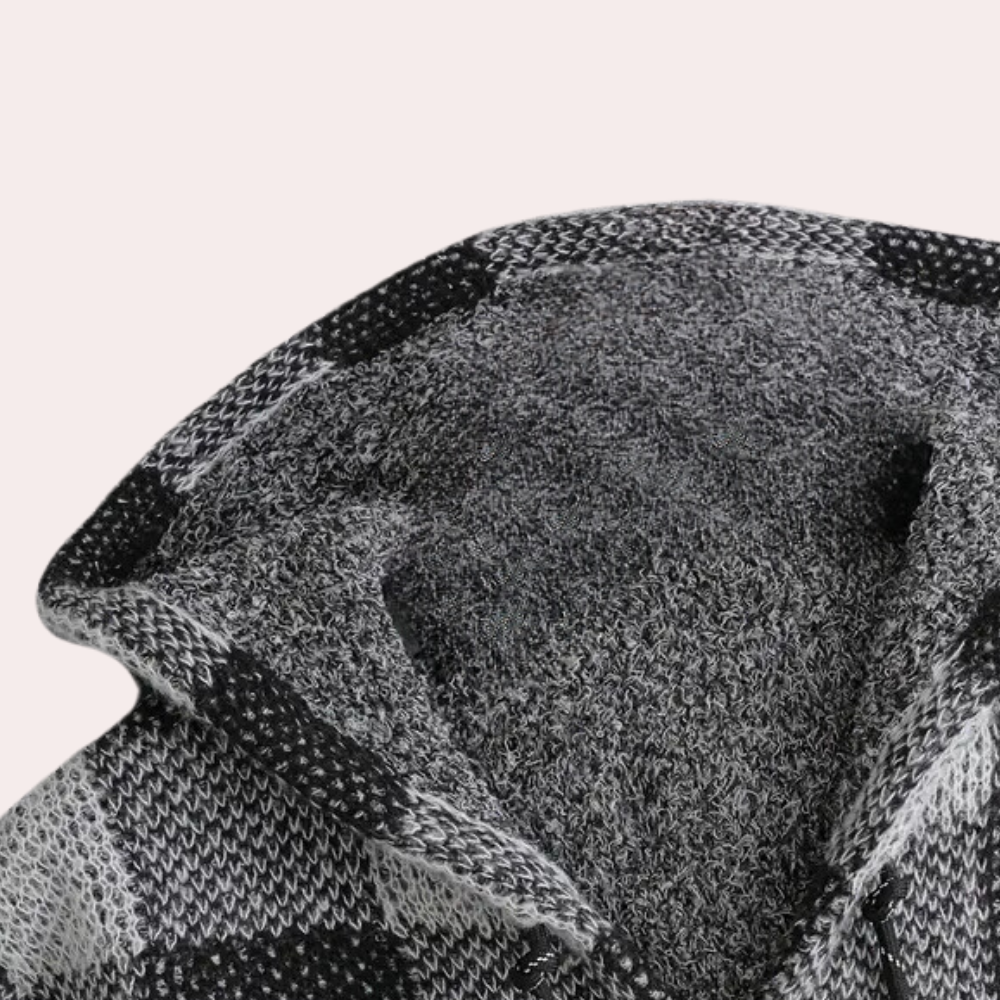 Männlicher Karo-Hoodie – Stylisch & Alltagsbereit