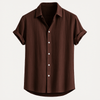 Männer short sleeve leinenhemd - atmungsaktives und lässiges casual-oberteil