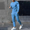 2-teiliges langarm-oberteil und hose - modische herren-loungewear