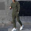 2-teiliges langarm-oberteil und hose - modische herren-loungewear