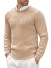 Kabelstrick-pullover - vielseitige herren rundhals-strickware
