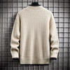 Männer's strukturierter strickpullover - lässige freizeitmode für entspannte tage