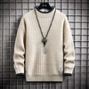 Männer's strukturierter strickpullover - lässige freizeitmode für entspannte tage