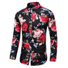 Männers blumiges hemd - stylische abendmode mit langem arm für smarte casual- und formelle anlässe