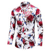Männers blumiges hemd - stylische abendmode mit langem arm für smarte casual- und formelle anlässe