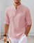 Herren langarm casual hemd - zeitgenössischer pink stil für den alltag - vielseitig und angenehm