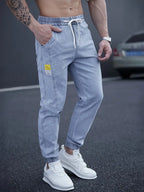 Männer Denim Jogger – Mit Zugband & Lockerem Fit