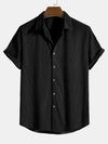 Männer kurzarmhemd leichte rippstruktur für legere anlässe - vielseitiges sommer-button-up-shirt