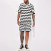 2-teiliges männer sommer strick-outfit - trendiges polo und shorts für lässige anlässe