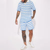 2-teiliges männer sommer strick-outfit - trendiges polo und shorts für lässige anlässe