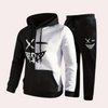 2-teilige herren trainingsanzug mit weichem stoff - jogginghose und kapuzenpullover für lässige alltagsstyls, modisches grafikdesign