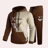 2-teilige herren trainingsanzug mit weichem stoff - jogginghose und kapuzenpullover für lässige alltagsstyls, modisches grafikdesign