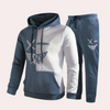 2-teilige herren trainingsanzug mit weichem stoff - jogginghose und kapuzenpullover für lässige alltagsstyls, modisches grafikdesign