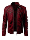 Männer leder bikerjacke - zeitloser reissverschluss stil, hochwertige materialien
