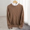 Männer cashmere pullover mit elegantem design für lässige anlässe - stylisches strickoberteil mit diamant-muster