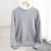 Männer cashmere pullover mit elegantem design für lässige anlässe - stylisches strickoberteil mit diamant-muster